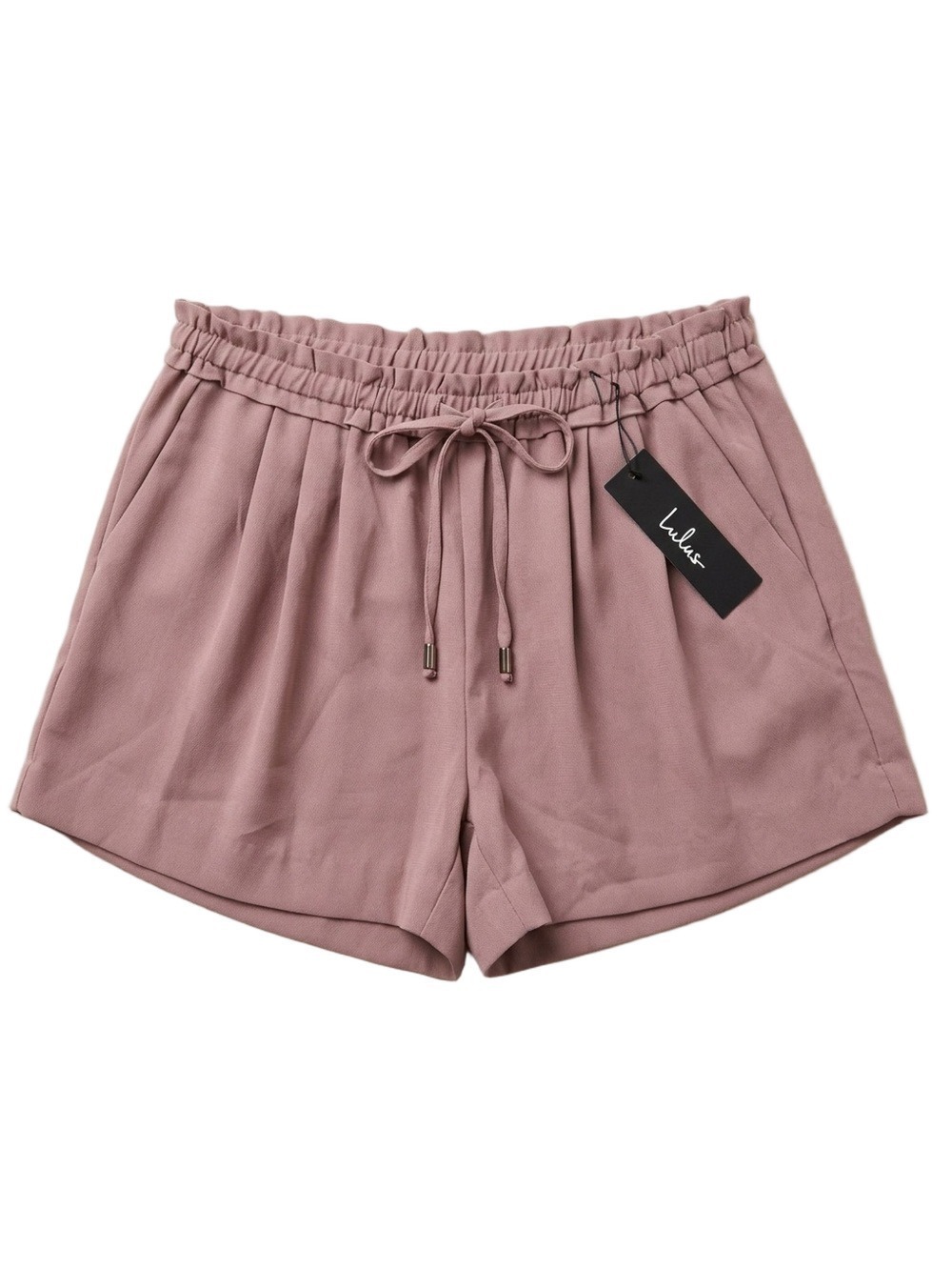 Lulus Jest Mauve Pink Drawstring Shorts Paperbag Waist Pull On Medium